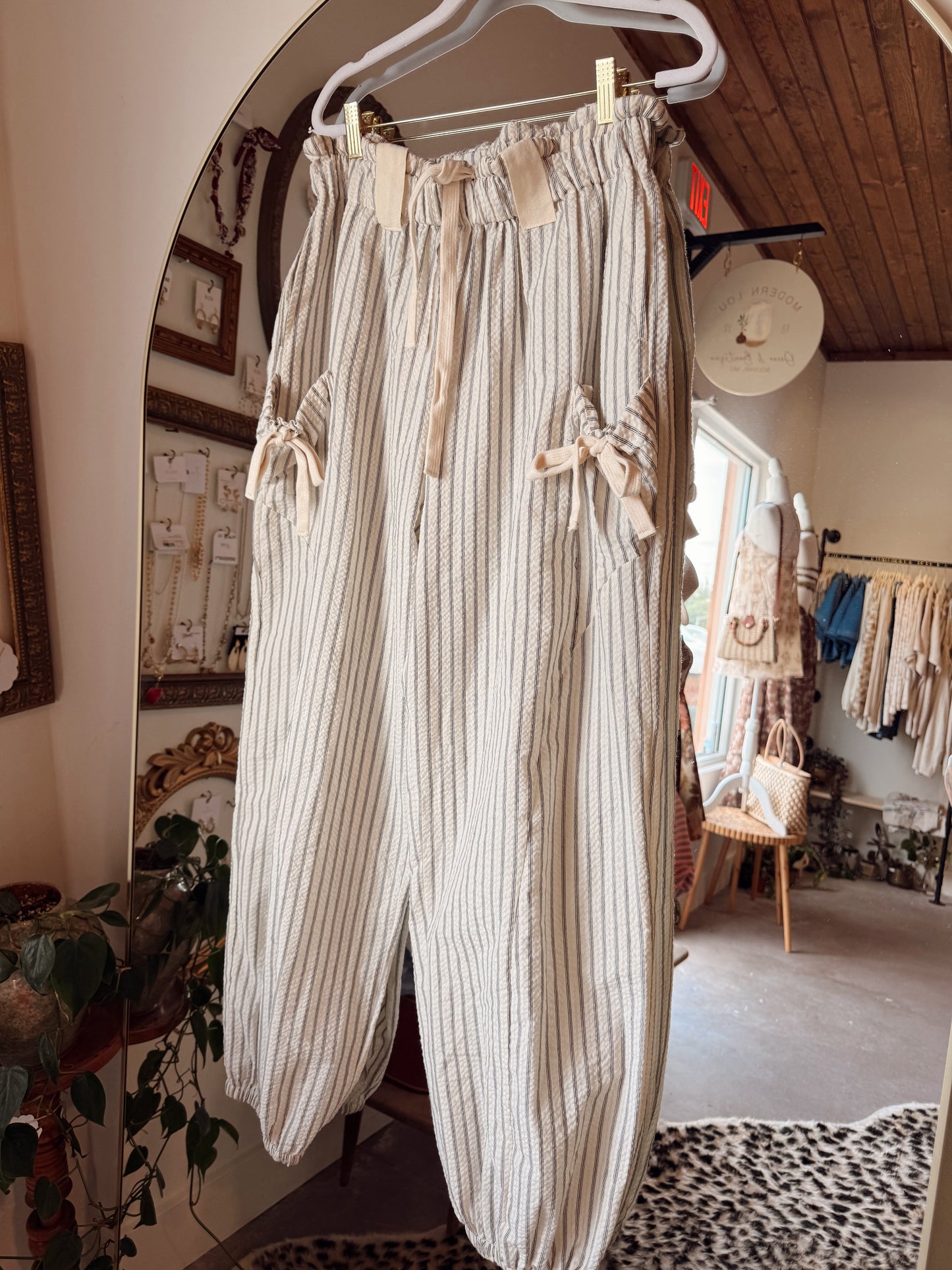 White Stripe Pants