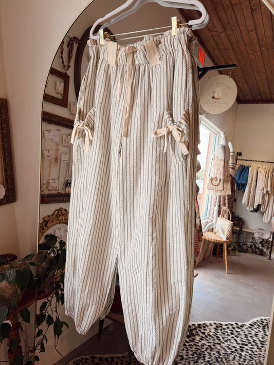 White Stripe Pants